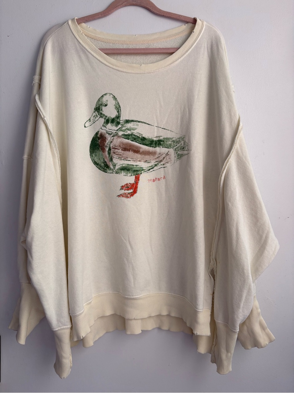 We The Free Camden Graphic Sweatshirt Mallard Combo 🦆🔥 free people - Picture 2 of 16